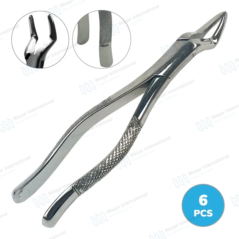 6 Pcs Dental Extracting Forceps Set #65 for Upper Roots