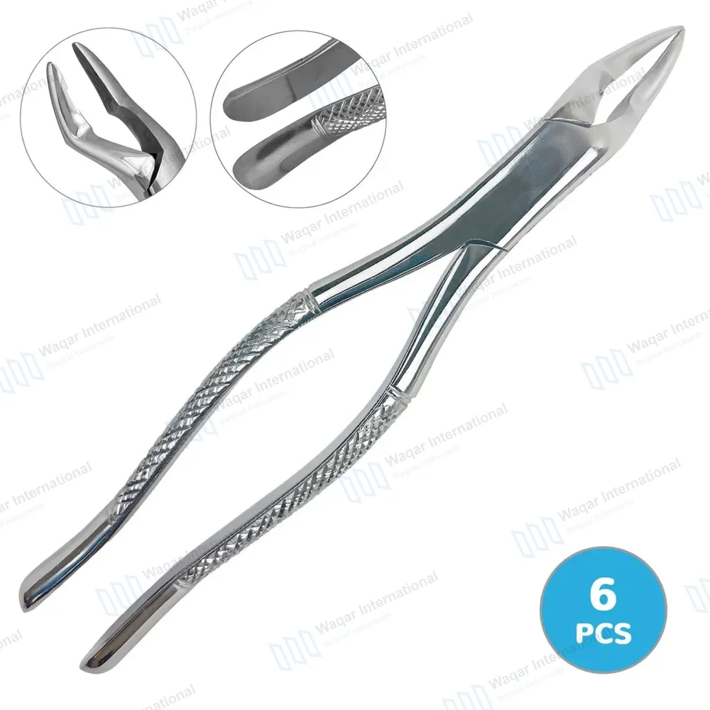 6 Pcs Dental Extracting Forceps 32A Molars Root – Slim Beak