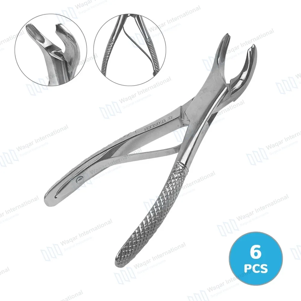 6 Universal Pedo Extracting Forceps #17S for Lower Molars