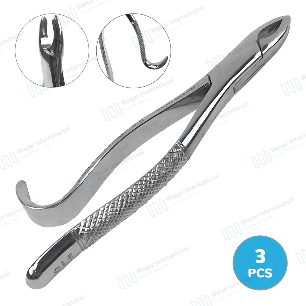 3 Extracting Forceps #213 for Upper Central & Canines Roots