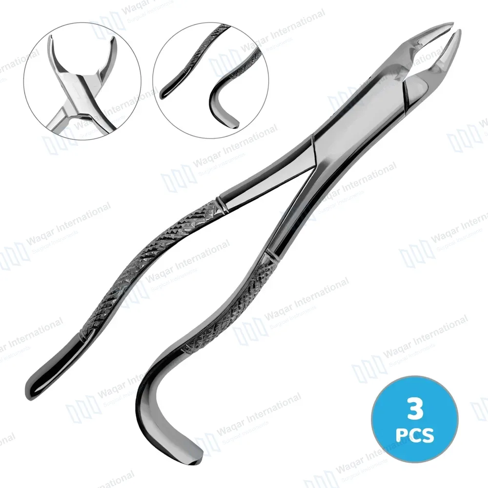 3 Dental Extracting Forceps #10H Upper Molars Universal
