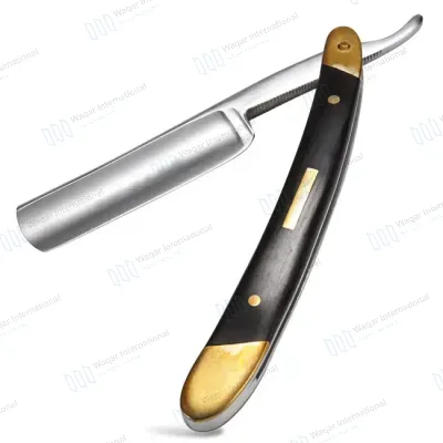 Wooden Handle Barber Shaving Stainless Steel Straight Edge