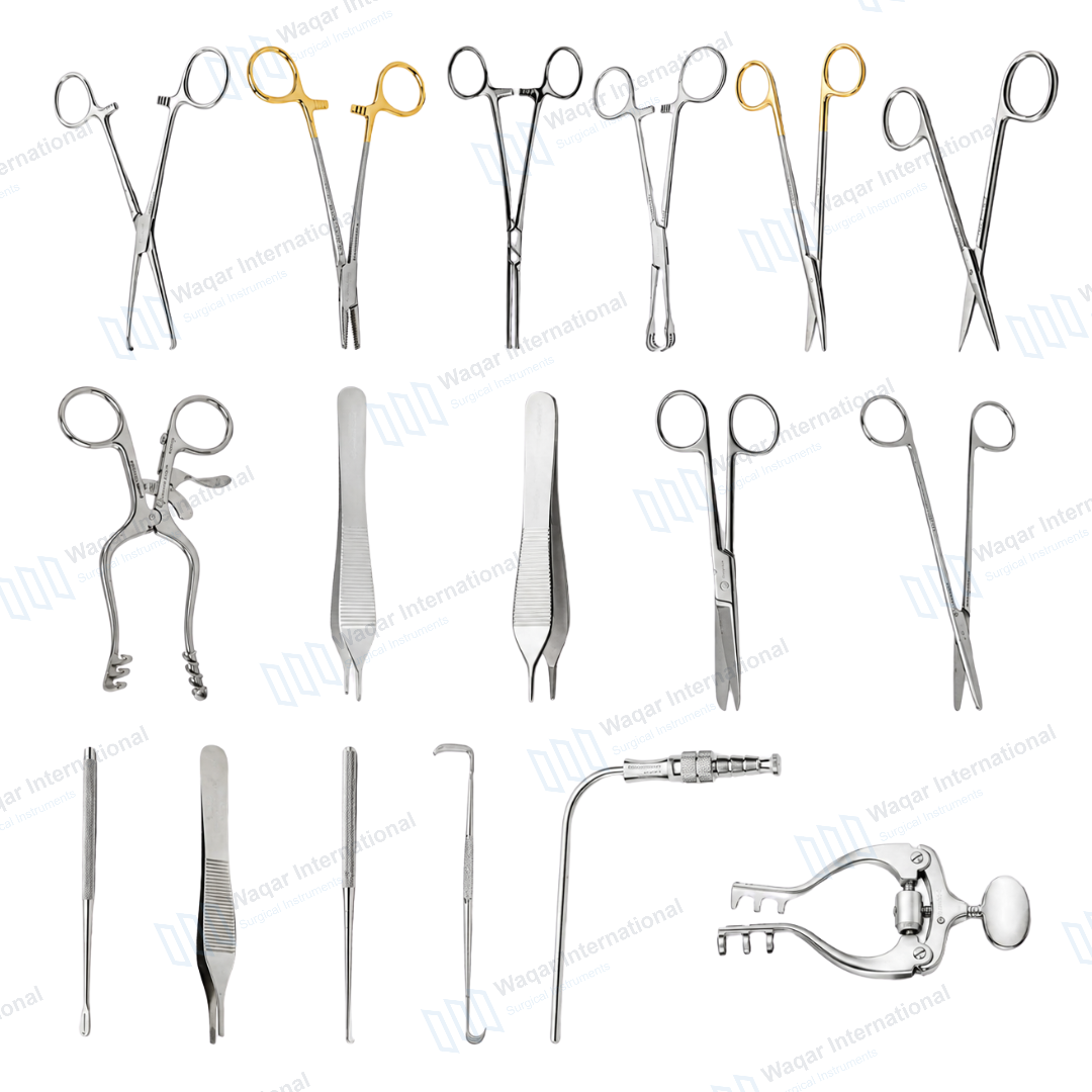 Thyroidectomy Instrument Set Thyroid Surgery Kit Nurse Scissors — surgical instruments manufactured by Waqar International, Sialkot