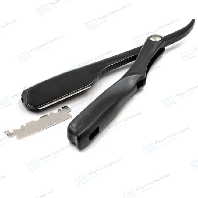 Vintage Straight Barber Razor Single Blade Non-Disposable for Women — surgical instruments manufactured by Waqar International, Sialkot