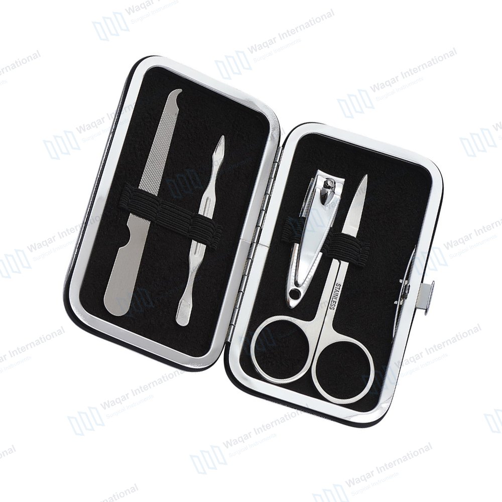 8-Piece German Stainless Steel Classic Manicure Kit Nail — surgical instruments manufactured by Waqar International, Sialkot
