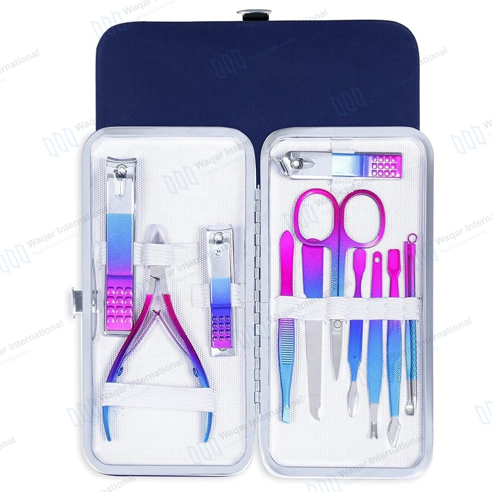 Classic 8-Piece German Stainless Steel Manicure Kit Nail — surgical instruments manufactured by Waqar International, Sialkot
