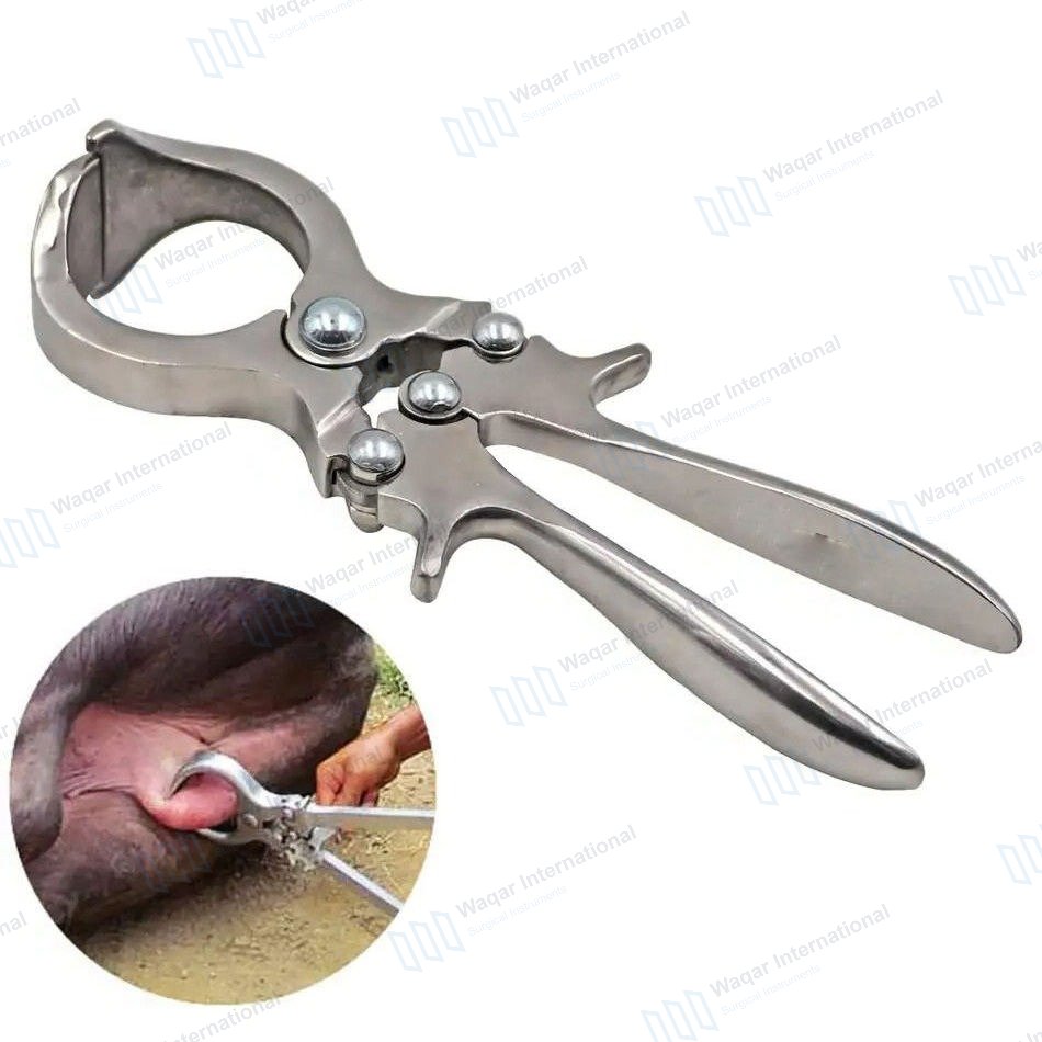 Reusable Castrating Pliers Elastrator Rubber Ring Applicators — surgical instruments manufactured by Waqar International, Sialkot